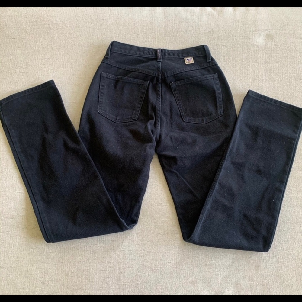 High waisted Black straight Leg Cruel Girl Jeans - Picture 4 of 6